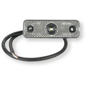 Feu d'encombrement blanc ADR LED 24 volts sortie câble 90°